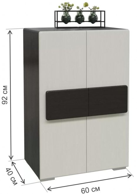 Тумба Престиж жемчужный лен / венге