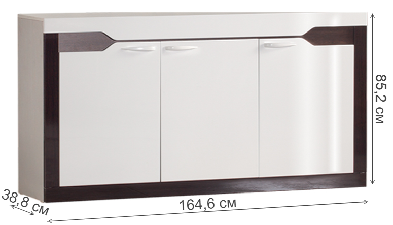 Тумба Ронда №307 венге / белая