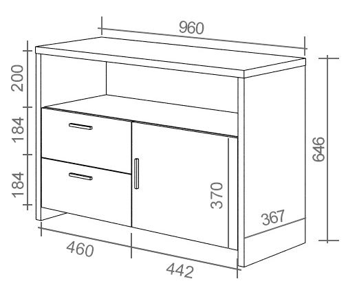 Тумба ТБЛ БЕК белая / карамель