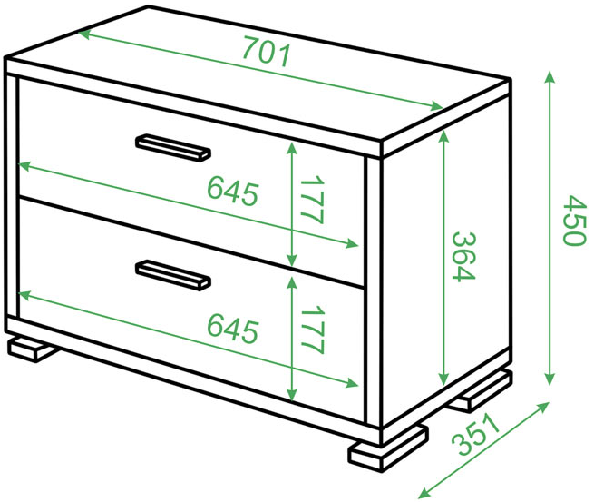 Тумба ТМ-50 НБЕ нельсон / белая
