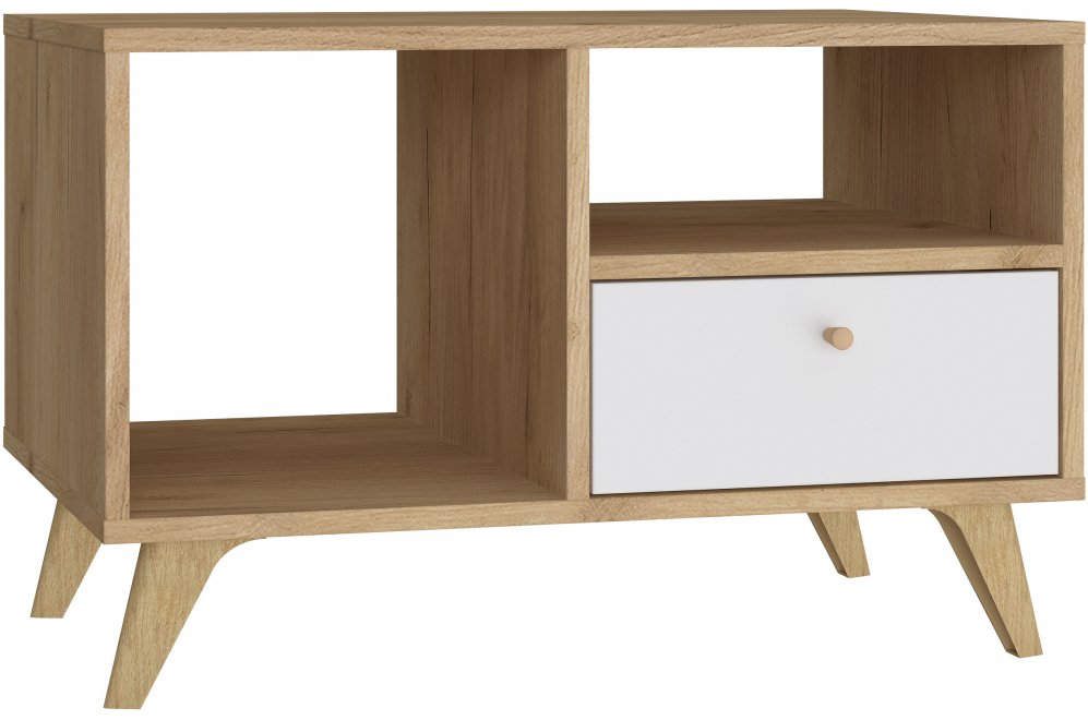 Журнальный столик Ирма ИР-30 дуб крафт / белый структурный