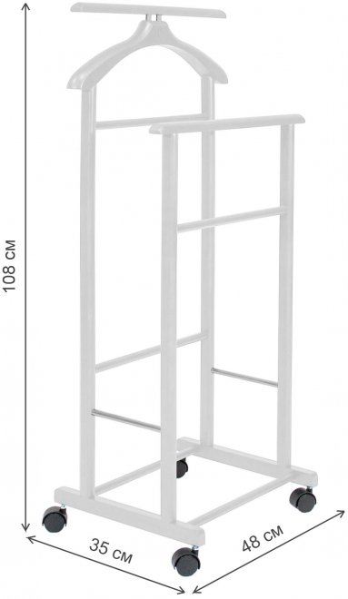 Костюмная вешалка Leset Чикаго белая