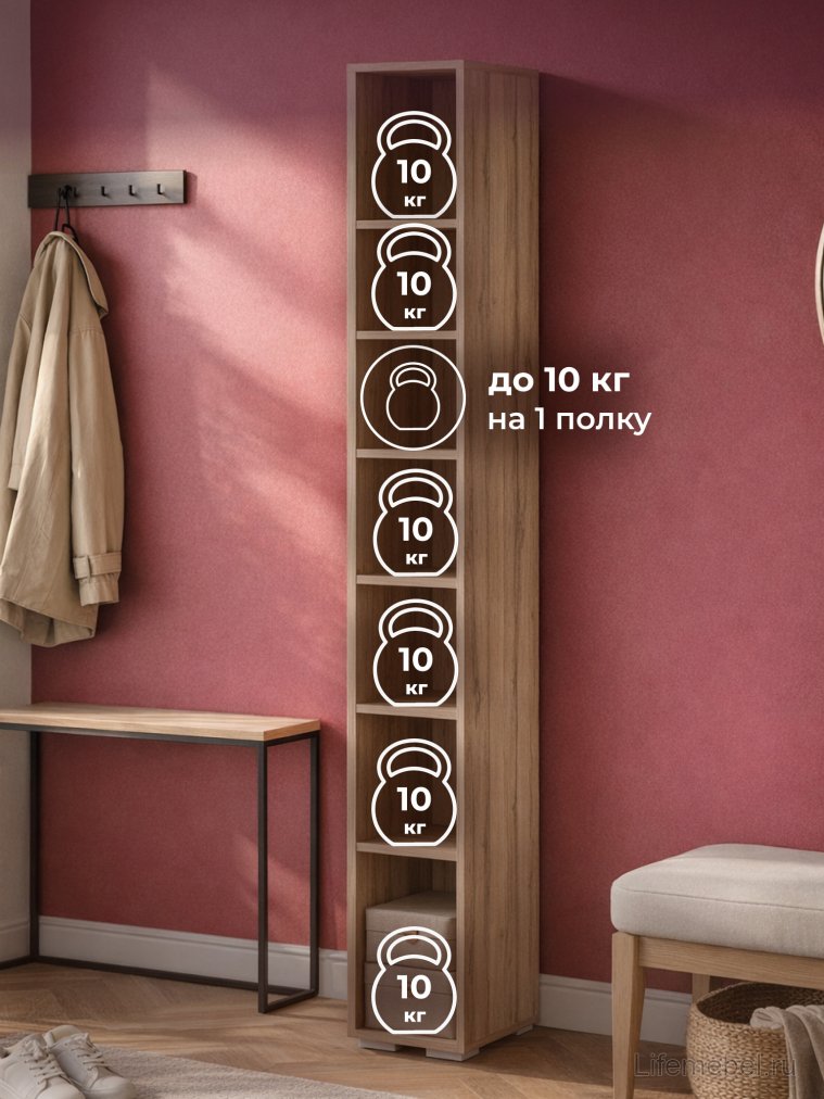 Стеллаж Роут дуб вотан