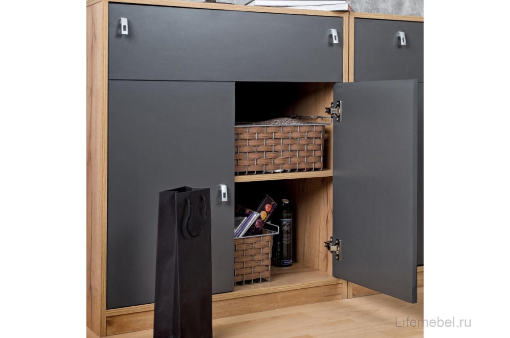 Тумба Комфорт №31 дуб золотистый / графит