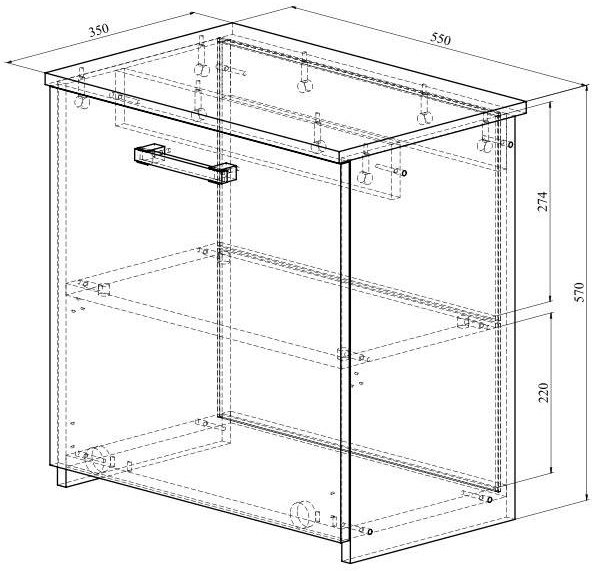 Тумба Агата АТ-10 северное дерево светлое