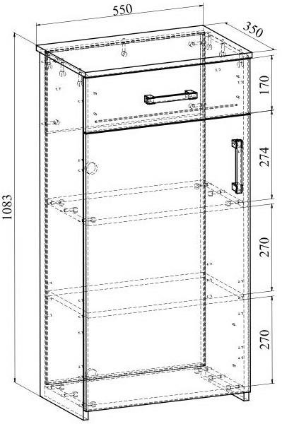 Тумба Агата АТ-2 дуб крафт золотой