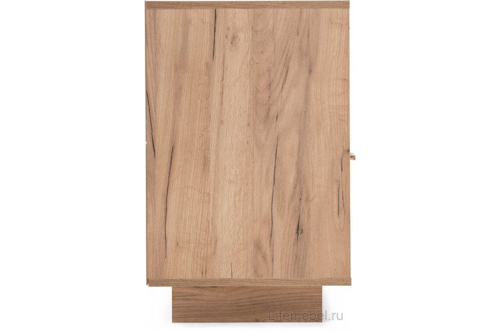 Тумба Эго Т-1 на подиуме дуб крафт золотой / белый глянец