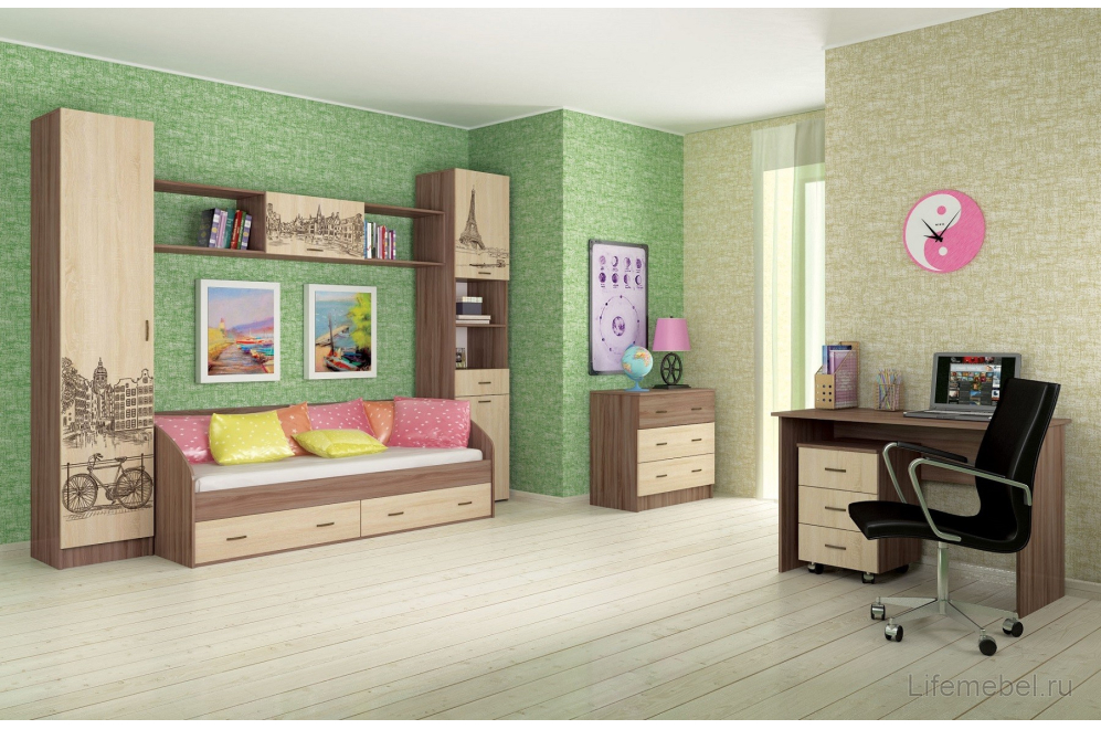 Тумба Орион ясень шимо / дуб сонома