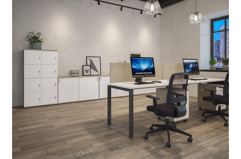 Тумба SG.703.OL.WH дуб светлый / белый