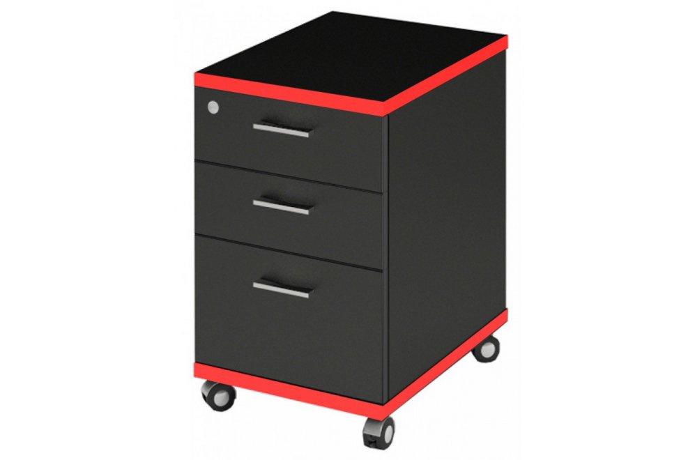 Тумба ТС-2 черный / красный