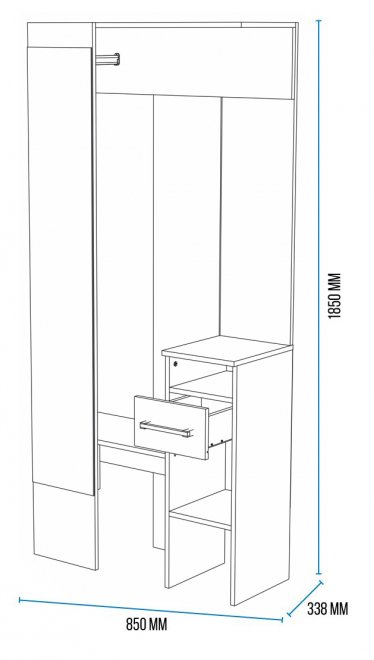 Готовая прихожая Рогес сонома