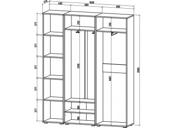 Готовая прихожая Тунис-3