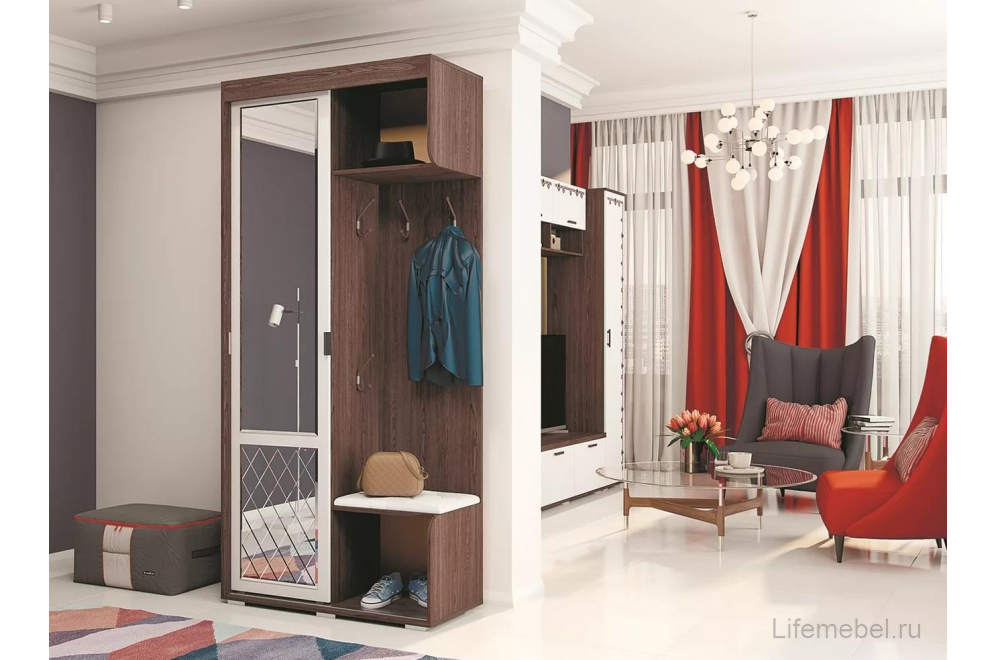 Готовая прихожая Варда ясень темный / белая