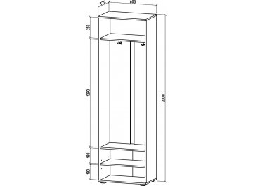 Обувница с вешалкой Марокко