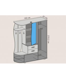 Прихожая Иннэс-1 1,6 левая