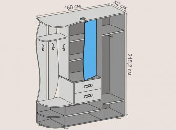 Прихожая Иннэс-1 1,6 левая