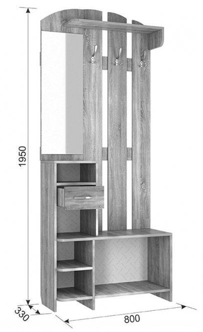 Прихожая Мила дуб сонома
