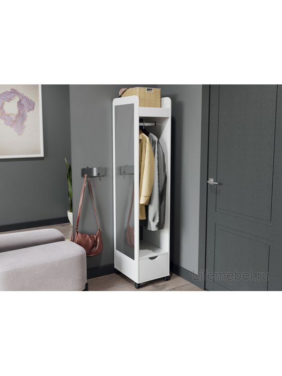 Готовая прихожая Лайт белый глянец