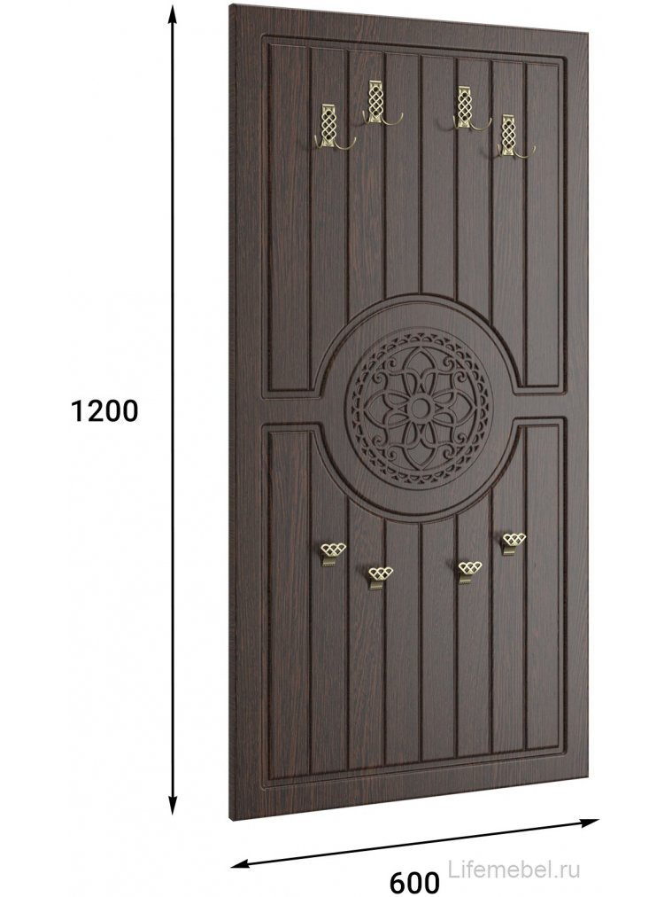 Модульная прихожая Монблан венге / орех шоколадный комплектация 4