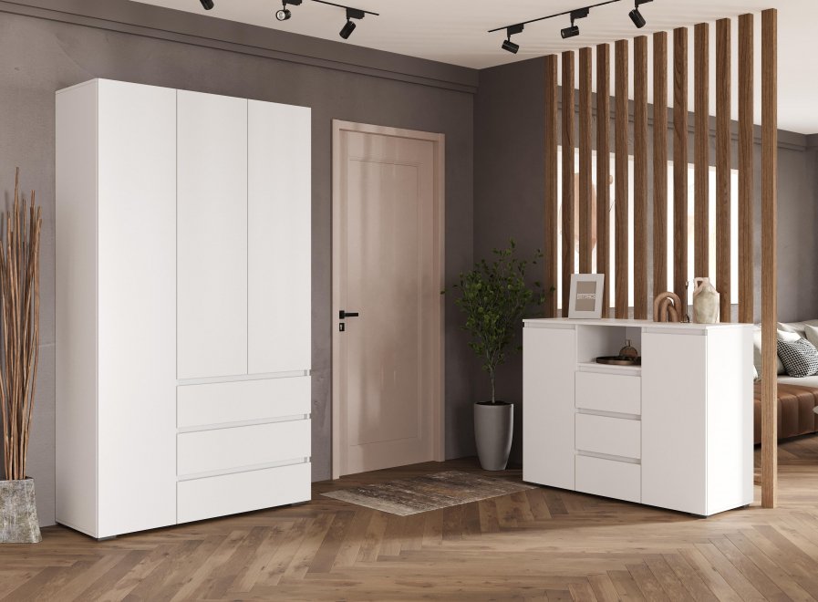 Модульная прихожая Элла комплектация 2 белый / белый