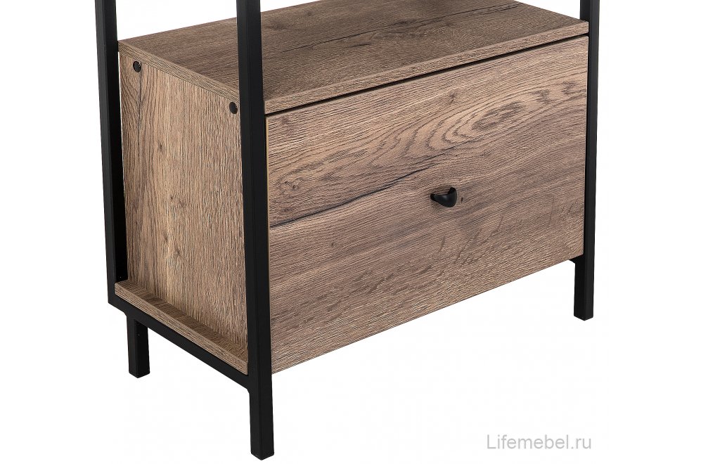 Модульная прихожая Лофт дуб галифакс / черный матовый