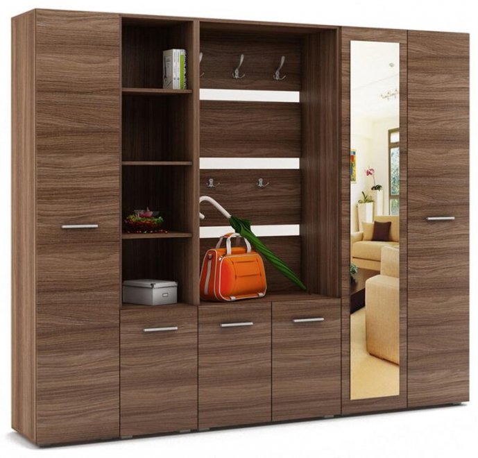 Модульная прихожая Плутон-3 ясень шимо темный