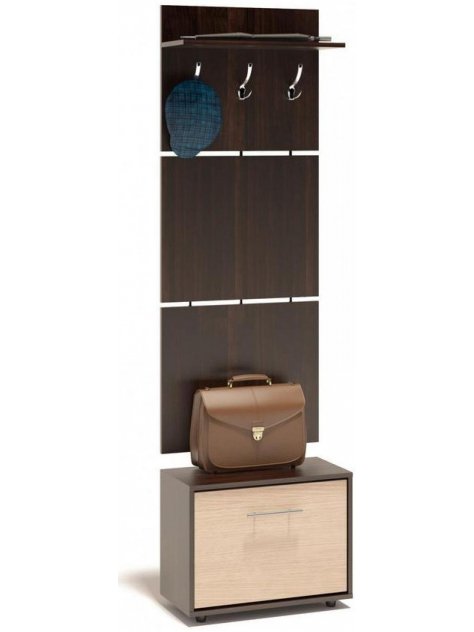 Модульная прихожая ТП-1 + ВШ-5.1 венге / беленый дуб