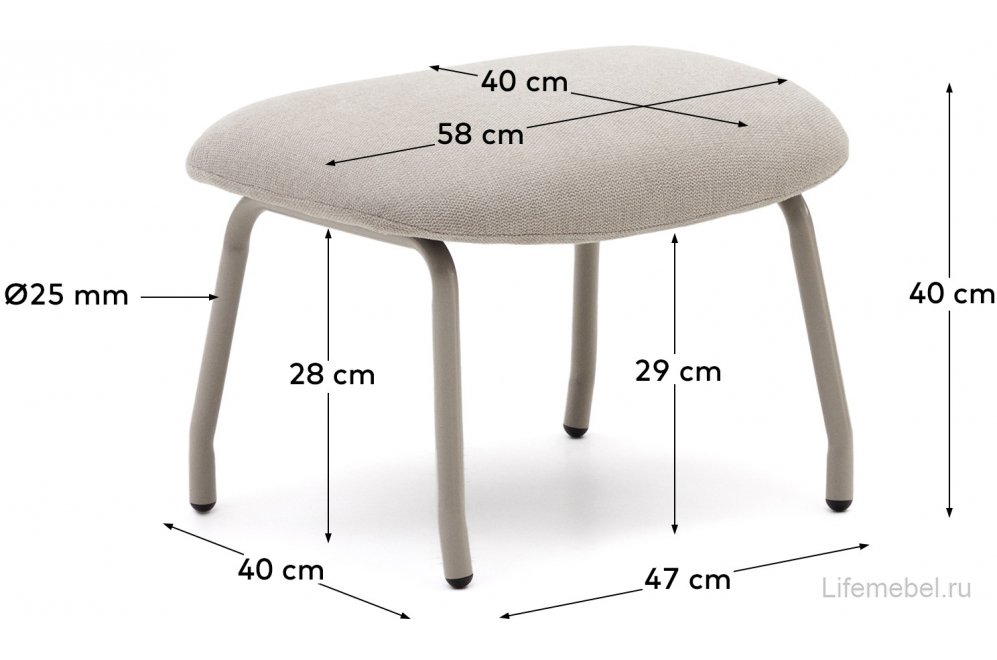 Пуф Belina бежевый