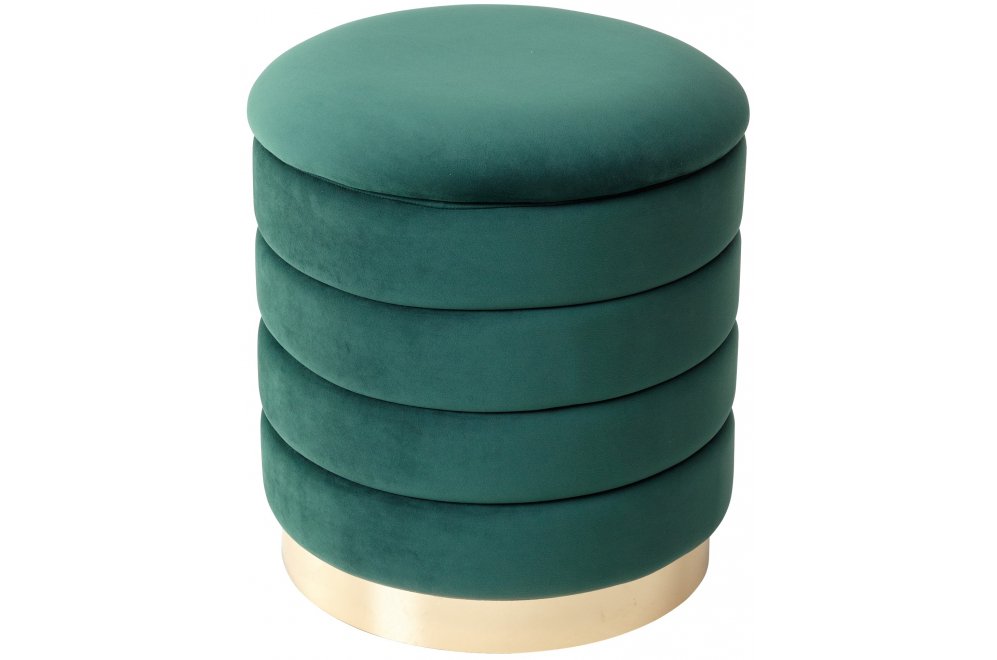 Пуф Фред велюр бирюзовый BM-88 / золотой