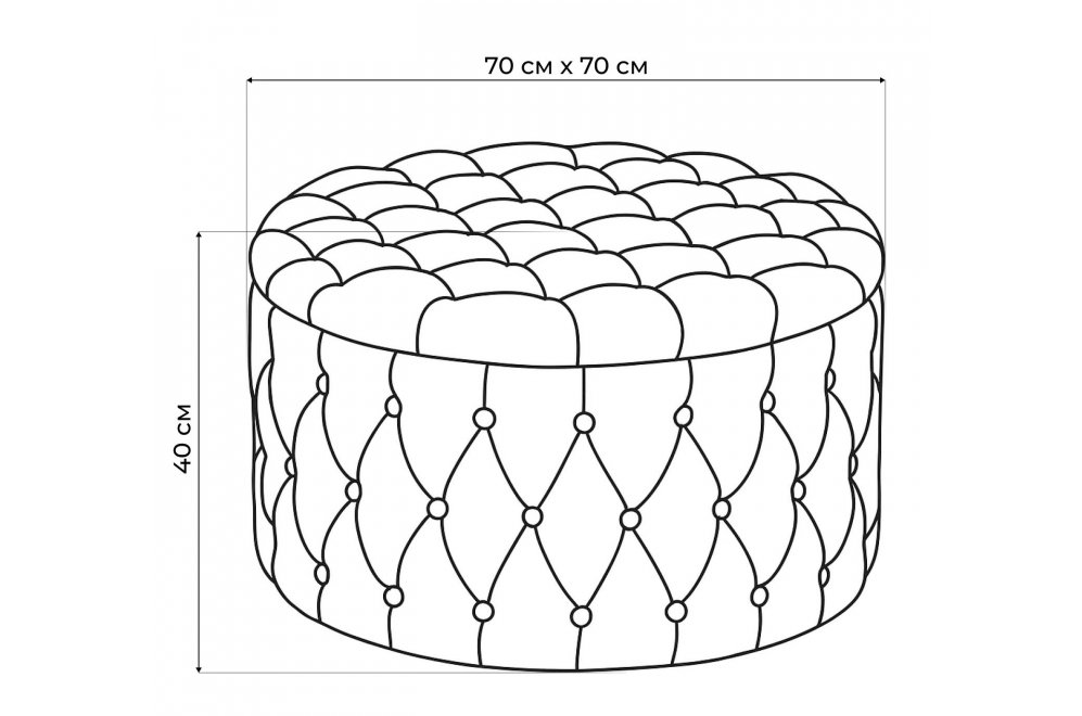 Пуф Nunez серый