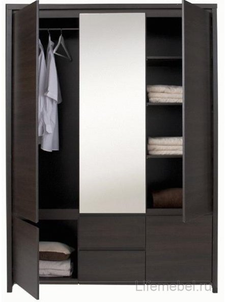 Шкаф двухдверный Каспиан SZF 5D2S венге