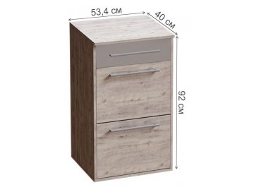 Тумба для обуви Фан 1 дуб бонифаций / мокко глянец