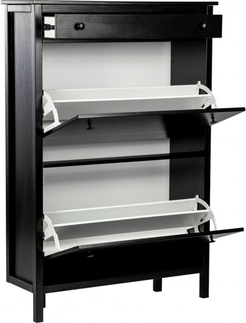 Обувница Ферн 3 ящика черный