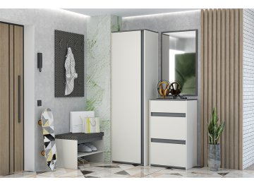 Тумба для обуви Иннэс-12 миндаль / графит