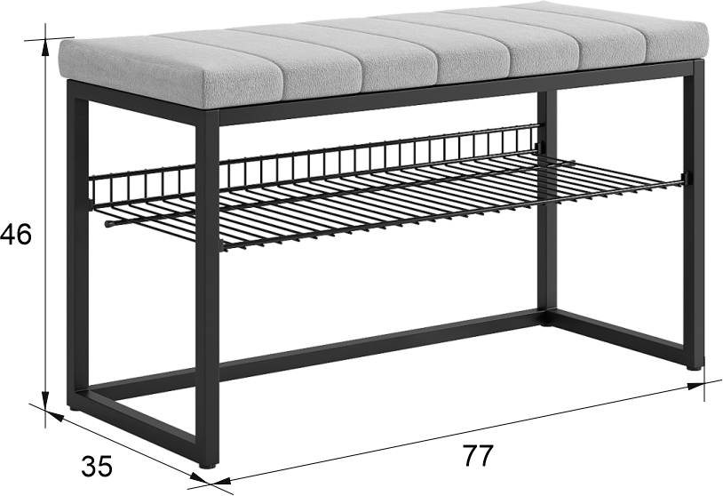Обувница Классная 2 золото / крем велюр