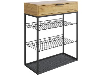 Тумба для обуви Краш черный муар / графит