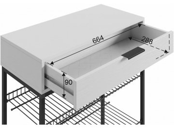 Тумба для обуви Краш черный муар / графит