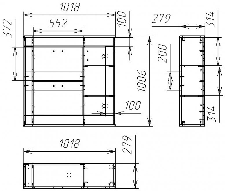Обувница Мебелеф 21 венге / красный глянец