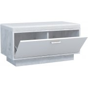 бетон светлый / белый глянец