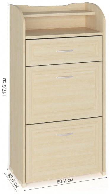 Обувница ТОФ-6 дуб молочный