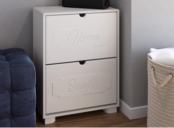 Тумба для обуви ДримСтар ДС-22 белое дерево