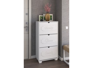 Тумба для обуви ДримСтар ДС-23 белое дерево