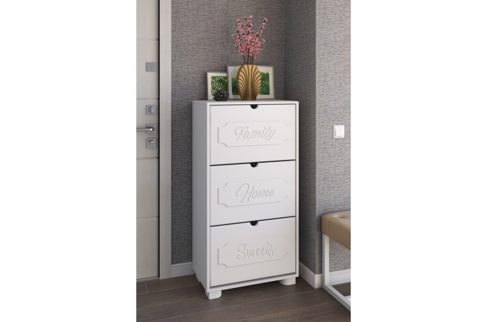 Обувница ДримСтар ДС-23 белое дерево