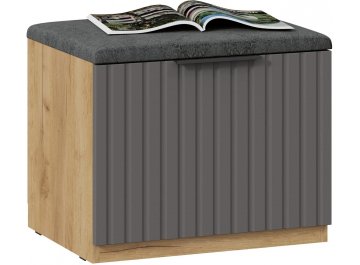 Тумба для обуви Хилтон 550 исполнение2.1 дуб крафт золотой / графит матовый