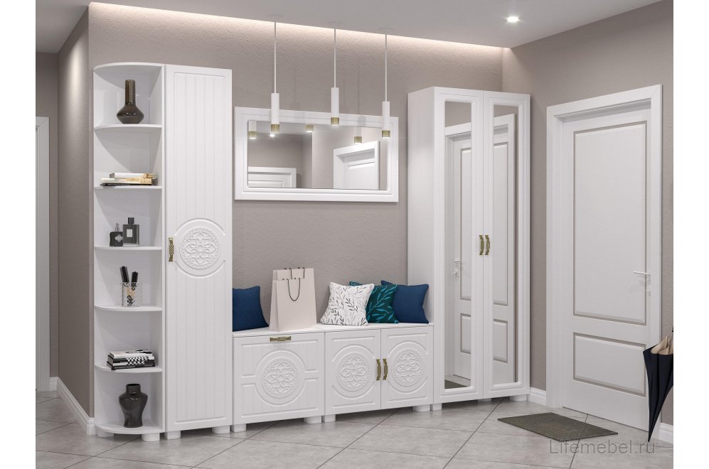 Обувница Монблан МБ-32К белое дерево