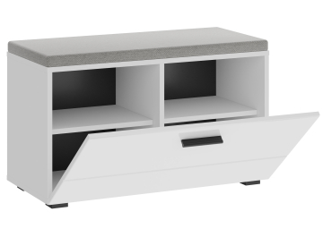 Банкетка Shine белый / белый глянец