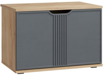 Тумба для обуви Эмилия ЭЛ-4К дуб крафт золотой / меренга