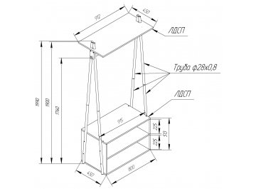 Гардеробная вешалка SHT-HW2