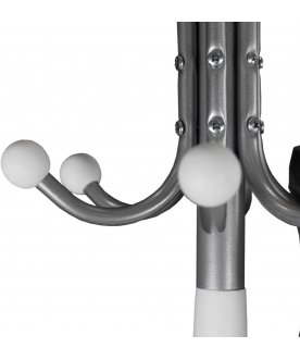 Напольная вешалка Д 2 металлик / белый