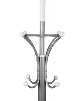 Напольная вешалка Д 2 металлик / белый